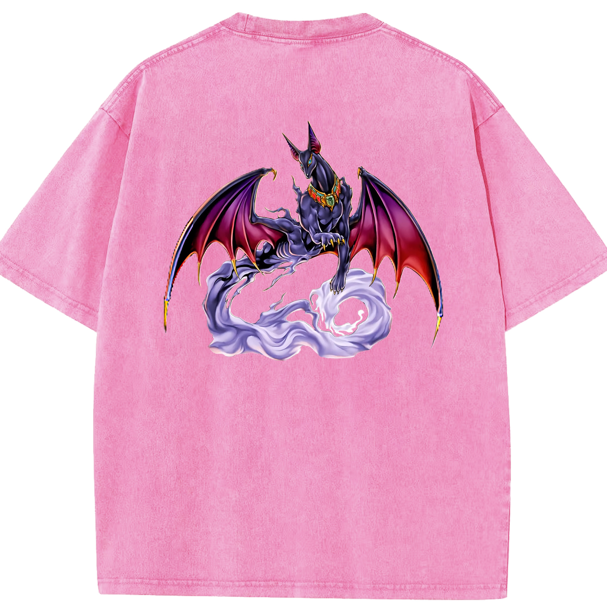 （画像用） 遊☆戯☆王 Yu-Gi-Oh! 綿100% ヴィンテージ風 半袖Tシャツ（背面プリント）